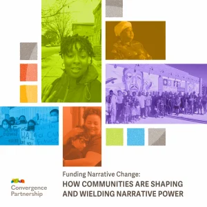 Cover graphic for the 2025 Funding Narrative Change Case Studies Report